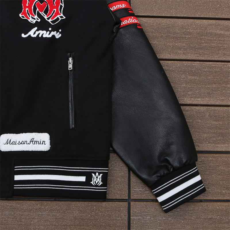 Jaqueta Amiri College Logo Patch Preta