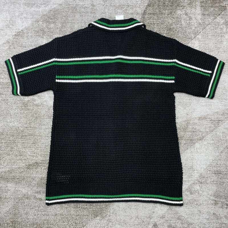 Pronta Entraga - Conjunto Casablanca Crochê Preto e Verde