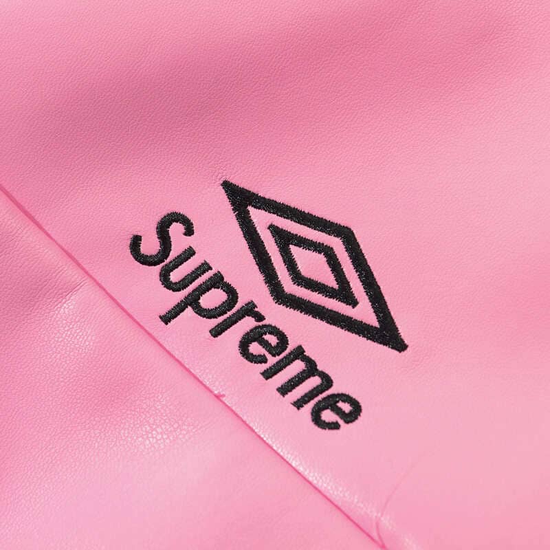 Jaqueta Supreme x Umbro Leather Track Pink