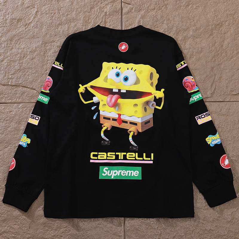 Camisa Supreme Castelli Racing x Bob Esponja Preta