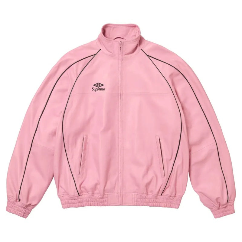 Jaqueta Supreme x Umbro Leather Track Pink