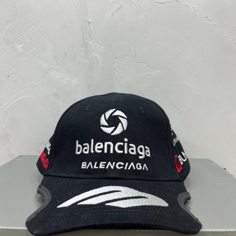 Boné Balenciaga Racer Cotton Drill Black