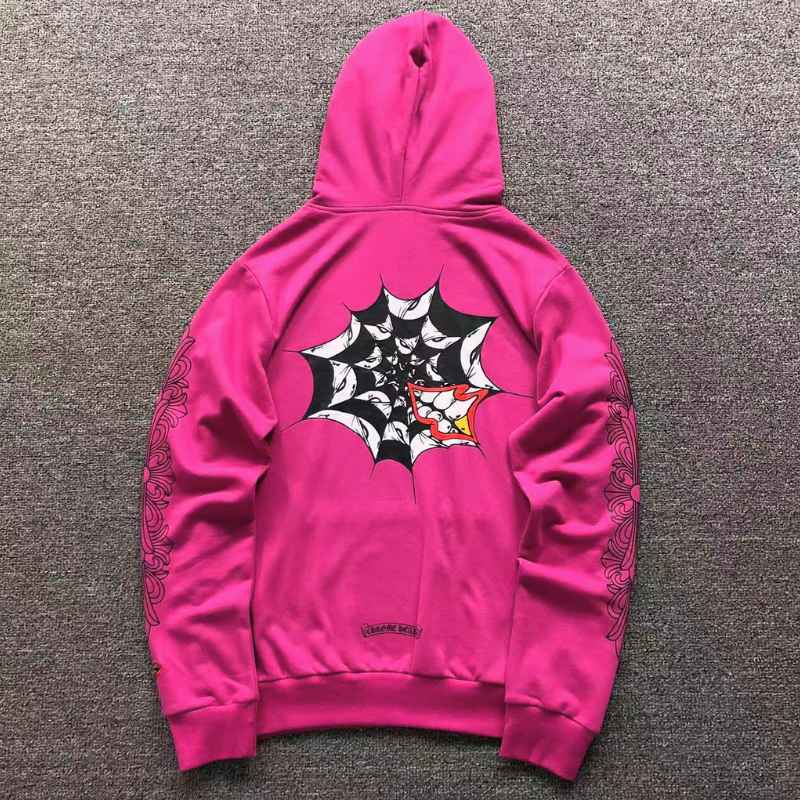 Moletom Chrome Hearts x Matty Boy Spider Web Rosa