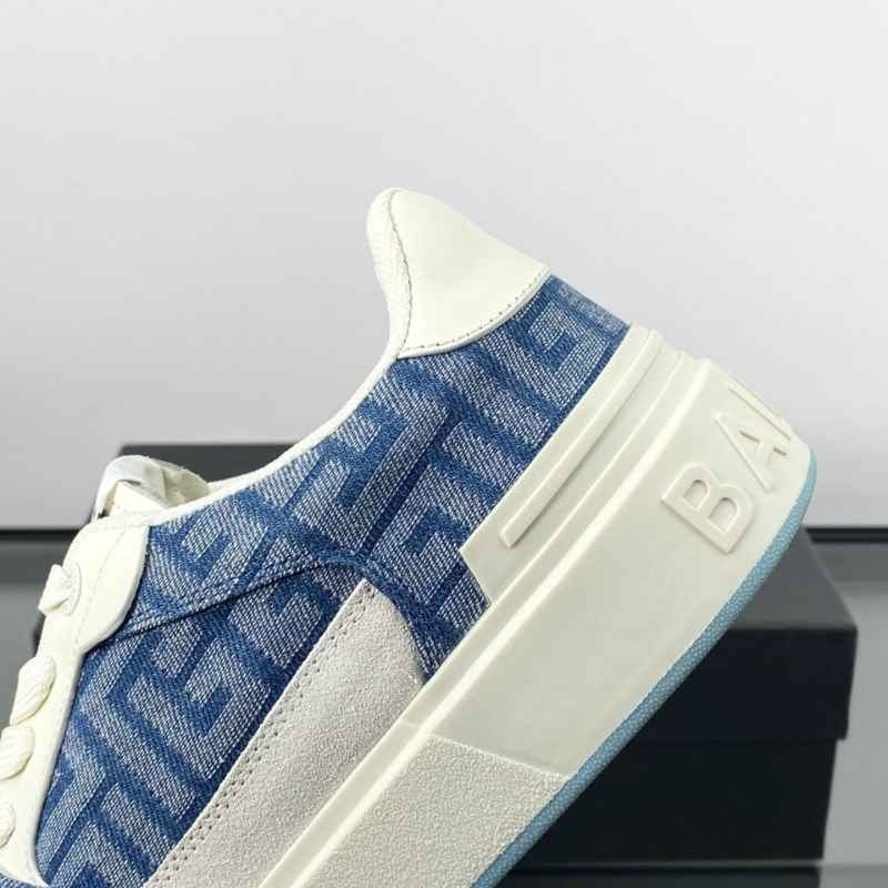 Tênis Balmain B-Court Flip Monogrammed Denim