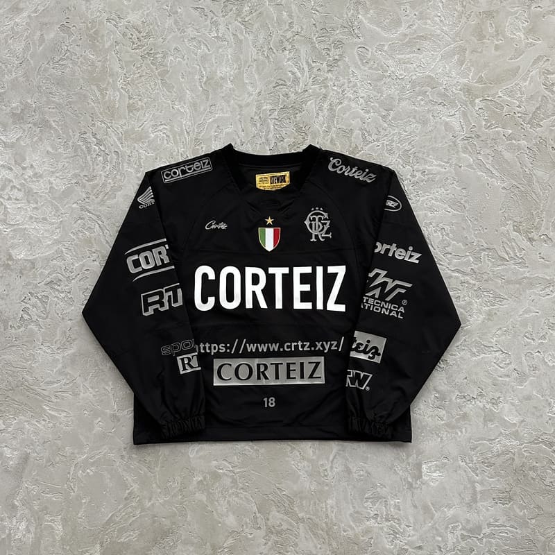 Corteiz Sponsors Training Pullover Black