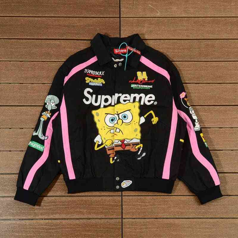 Jaqueta Supreme Jeff Hamilton Racing  x Bob Esponja Preta