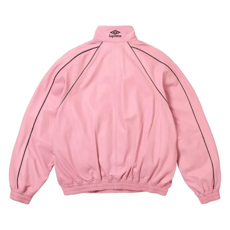 Jaqueta Supreme x Umbro Leather Track Pink