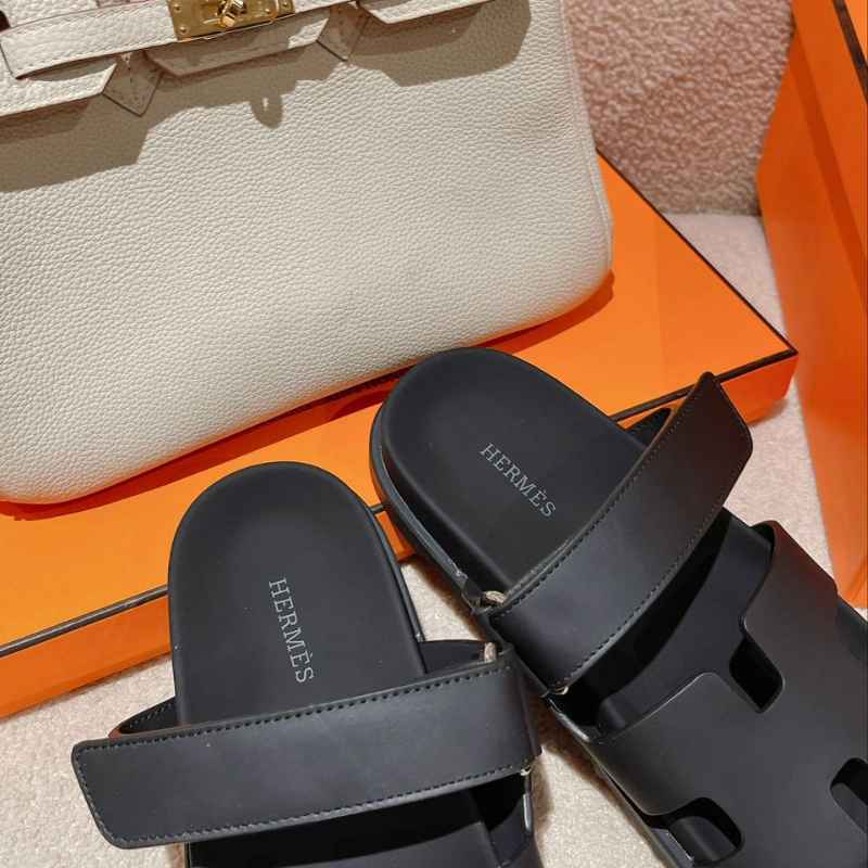 Sandália Hermès Chypre Preta