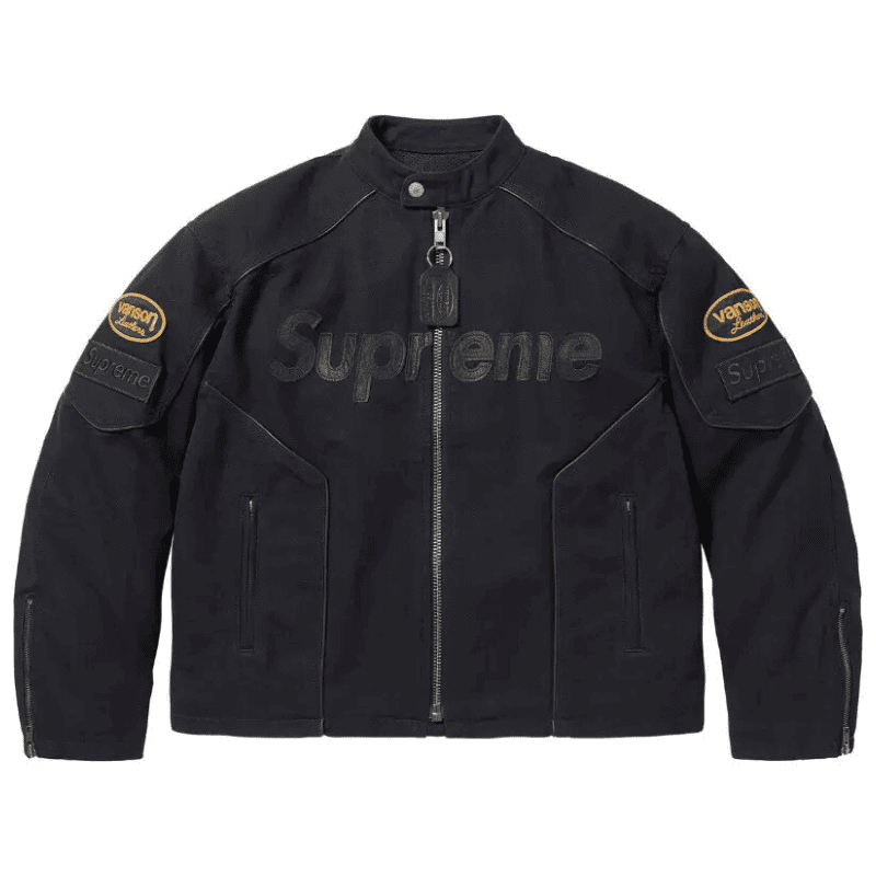 Jaqueta Supreme x Vanson Leathers Cordura Black