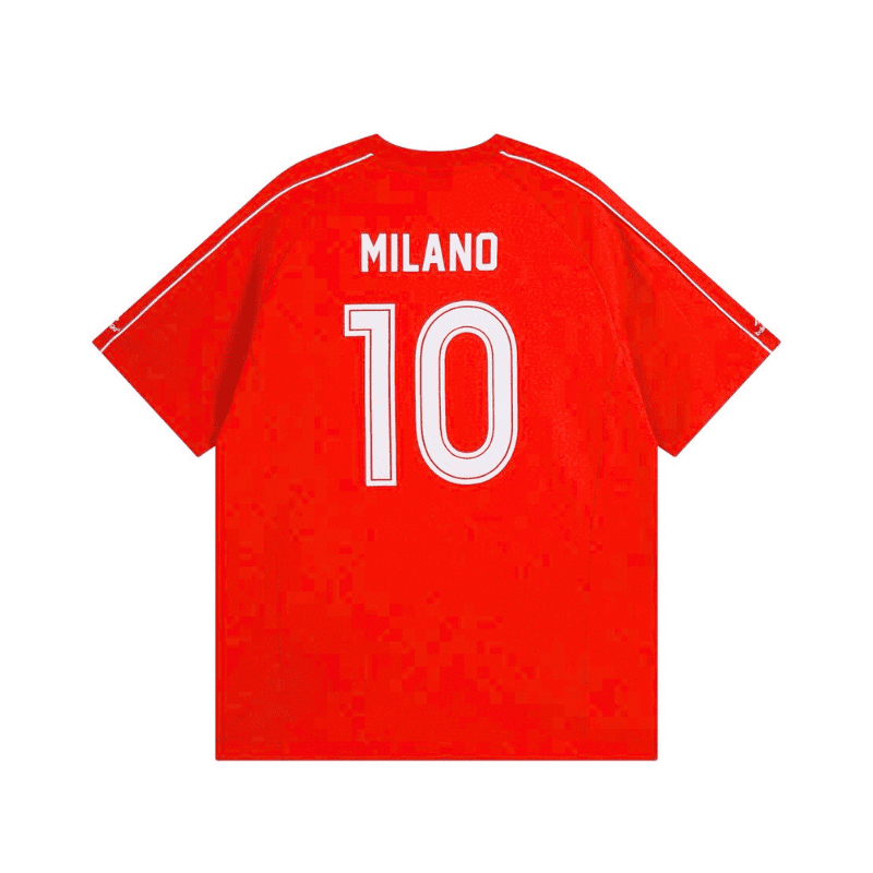 Camiseta Balenciaga Milano #10 Soccer Jersey Oversized Red