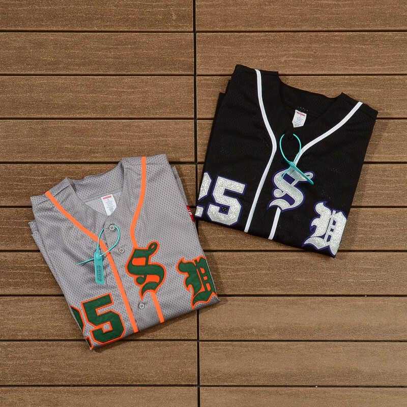 Camiseta Supreme Old English Baseball Jersey Black