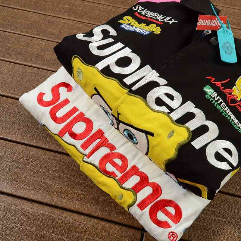 Jaqueta Supreme Jeff Hamilton Racing  x Bob Esponja Preta