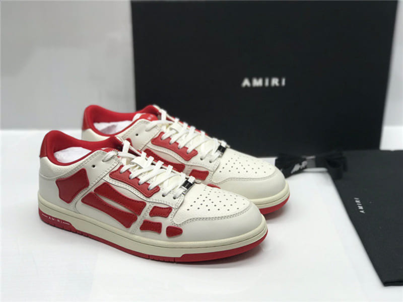 Amiri Skel Top Low White Red