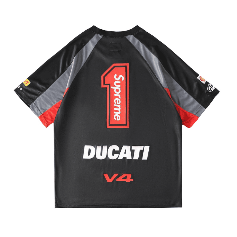 Camiseta Supreme x Ducati Soccer Jersey Preta