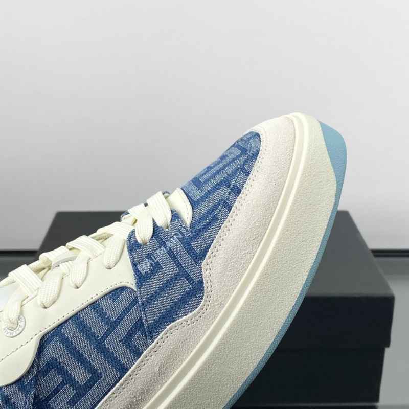 Tênis Balmain B-Court Flip Monogrammed Denim