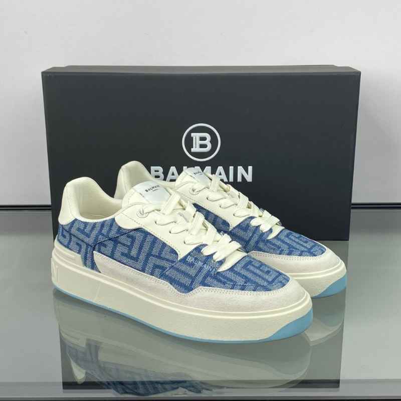 Tênis Balmain B-Court Flip Monogrammed Denim