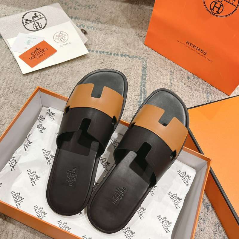 Sandália Hermès Izmir Sandal Black Brown