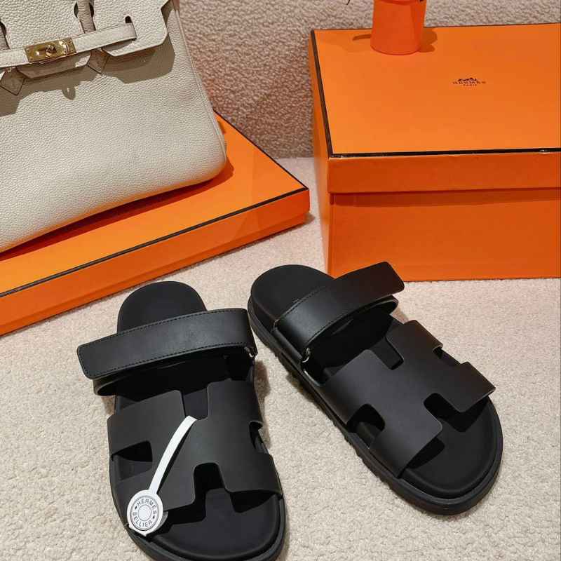 Sandália Hermès Chypre Preta