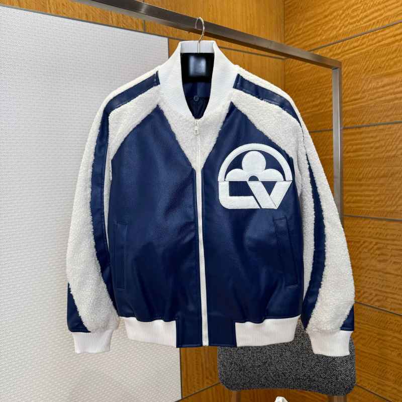 Jaqueta Louis Vuitton Leather Mix Teddy