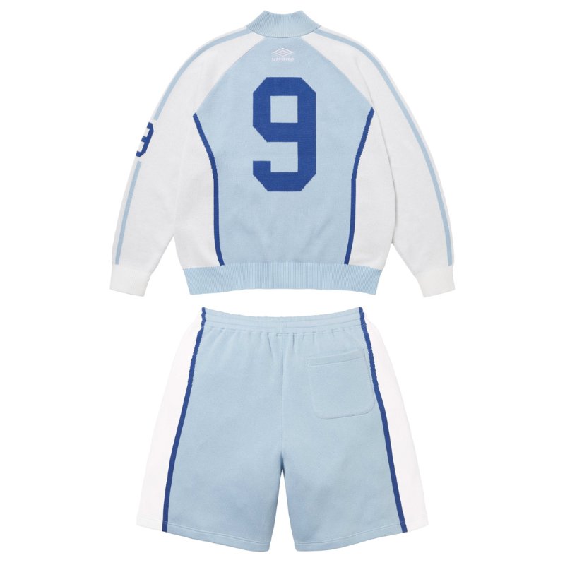 Conjunto Supreme x Umbro Zip Up Light Blue