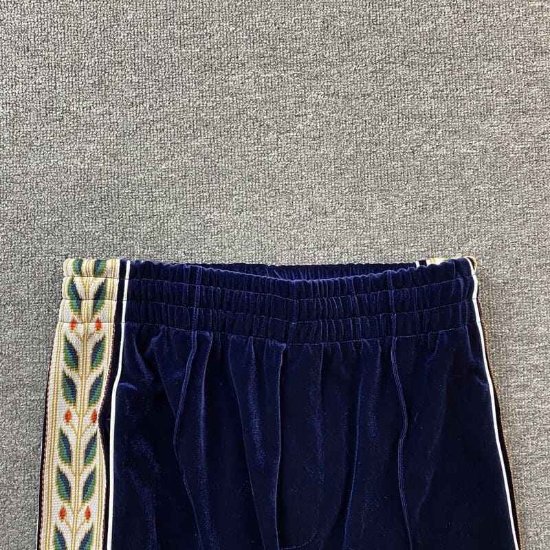 Conjunto Casablanca Veludo Logo Azul