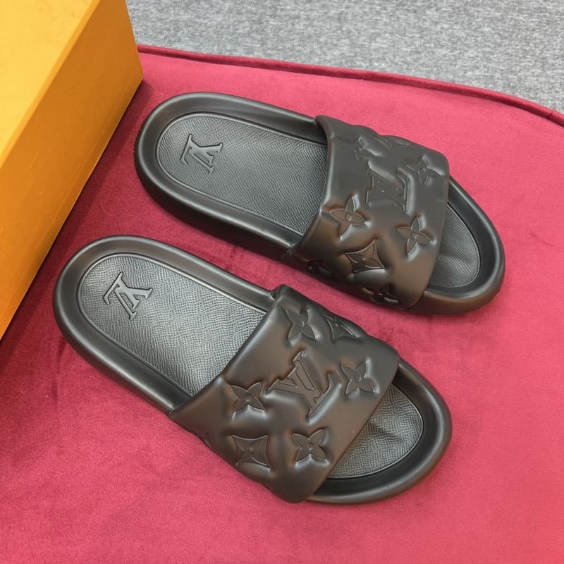 Pronta Entrega - Slide Louis Vuitton Waterfront Preto
