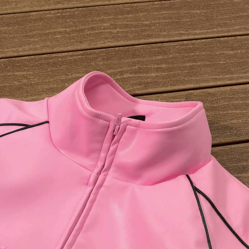 Jaqueta Supreme x Umbro Leather Track Pink