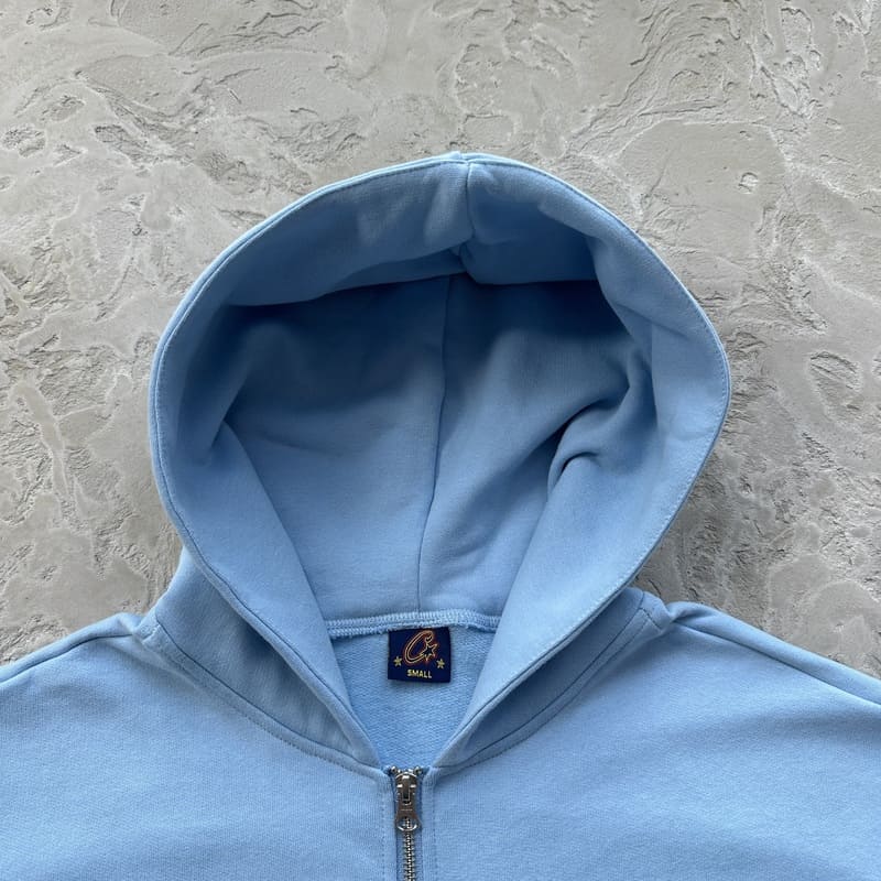 Jaqueta Corteiz Hybrid Knit Alcatraz Azul