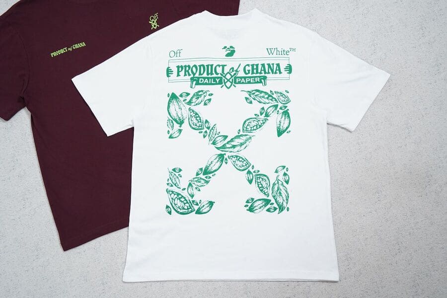 Pronta Entrega - Camiseta Off-White x Daily Paper x Surf Ghana White