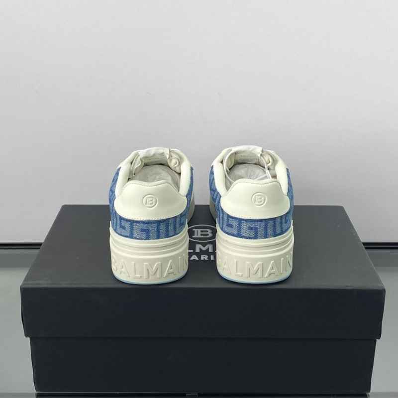Tênis Balmain B-Court Flip Monogrammed Denim