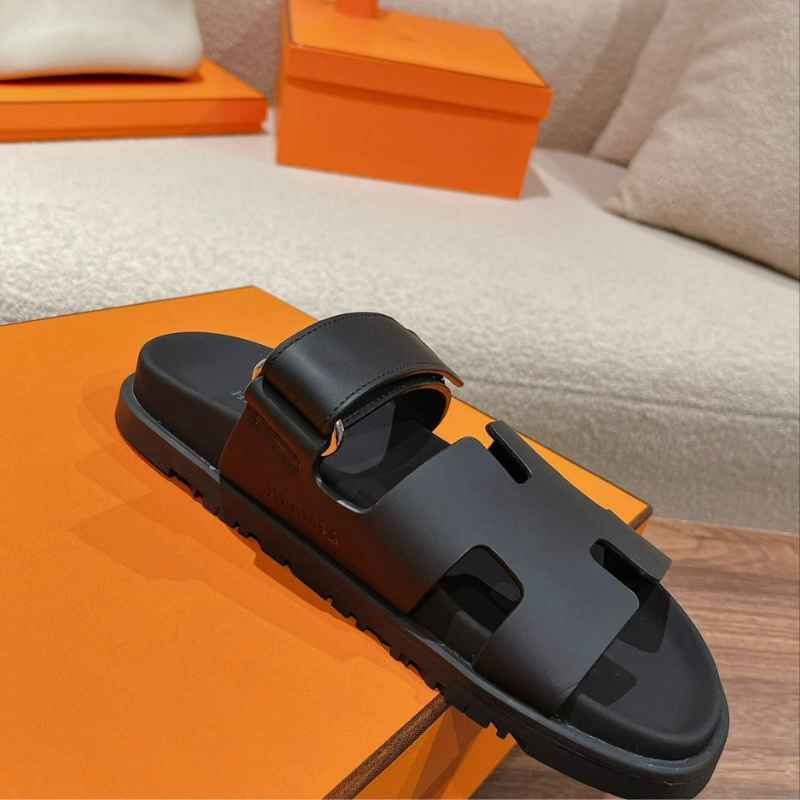 Sandália Hermès Chypre Preta