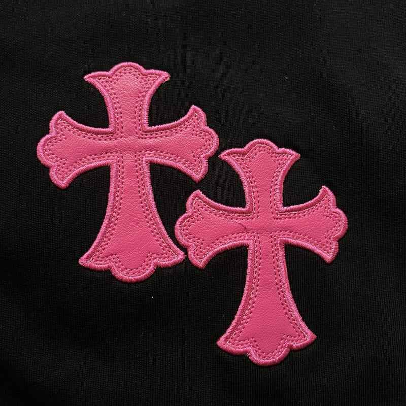 Camiseta Chrome Hearts Pink Cross Preta