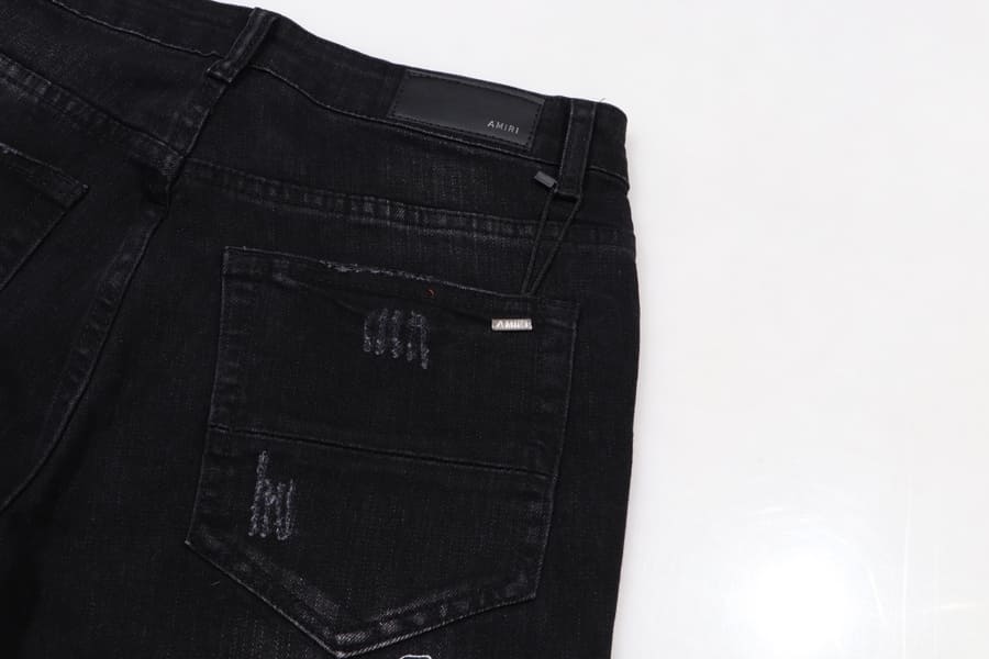 Calça Amiri Distressed Varsity Logo Jeans