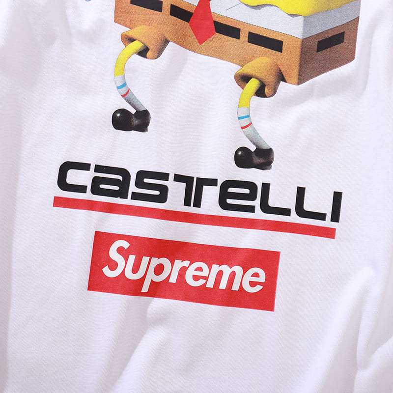 Camisa Supreme Castelli Racing x Bob Esponja Branca