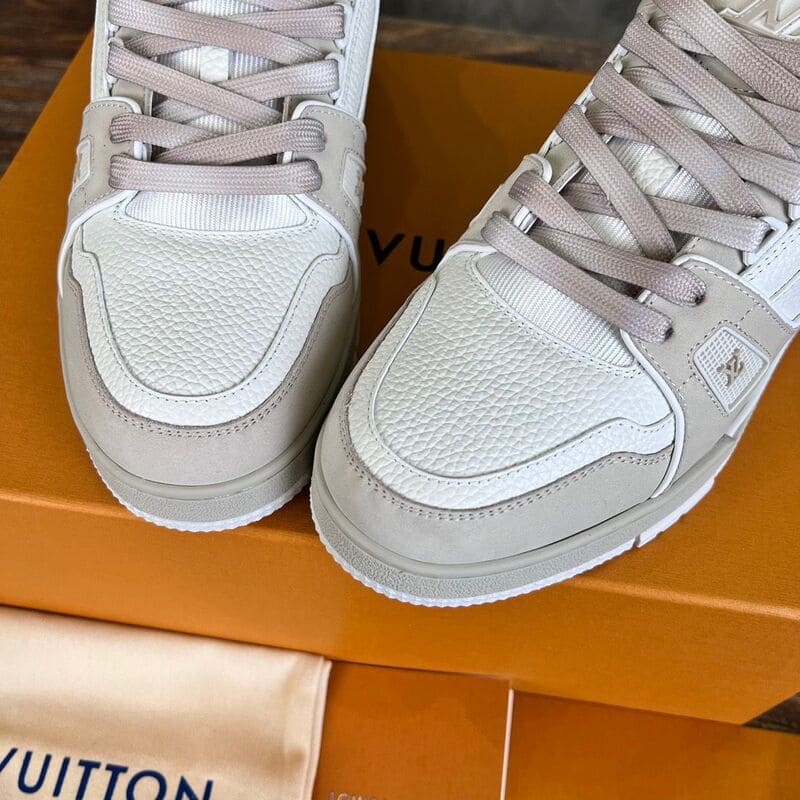 Louis Vuitton LV Trainer White Beige