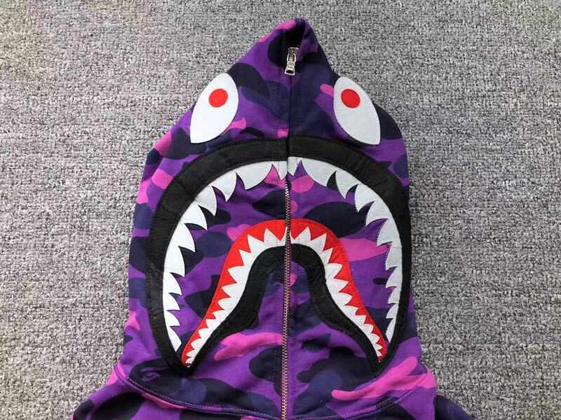 Moletom Bape Shark ABC Camo Roxo