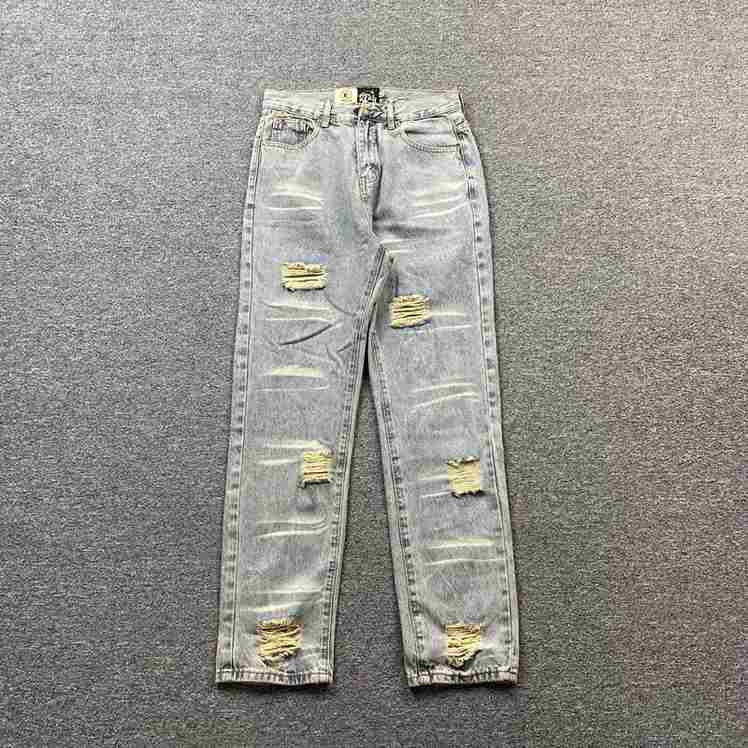 Calça Hellstar Torn Jeans Logo