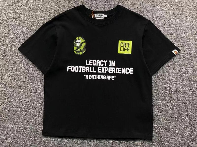 Camiseta BAPE x CR7Life Ronaldo 7 Preta