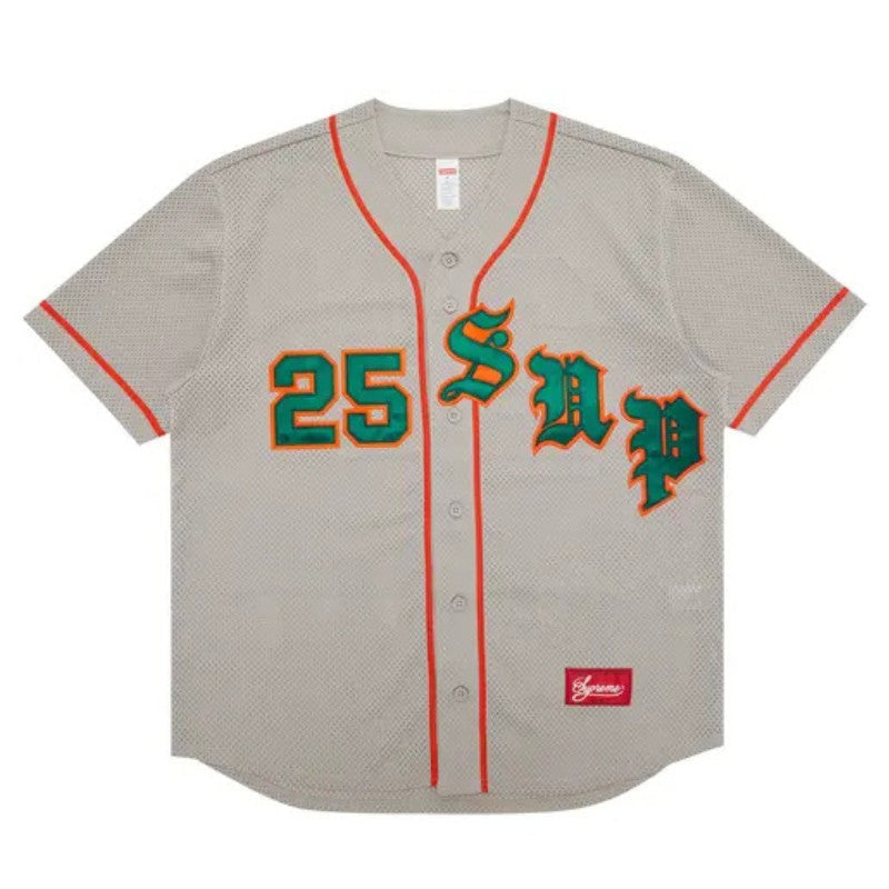 Camiseta Supreme Old English Baseball Jersey Grey