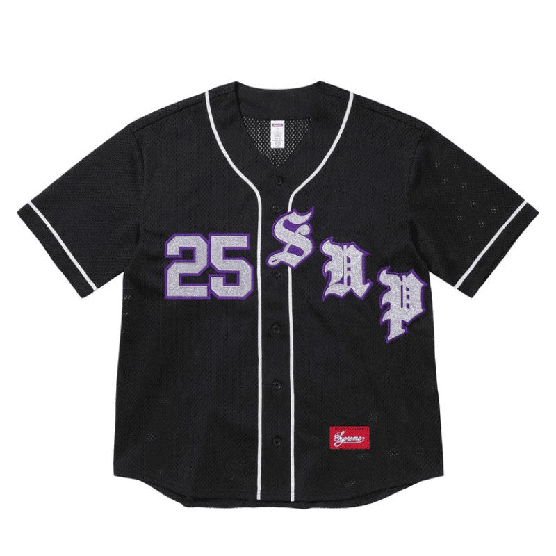 Camiseta Supreme Old English Baseball Jersey Black