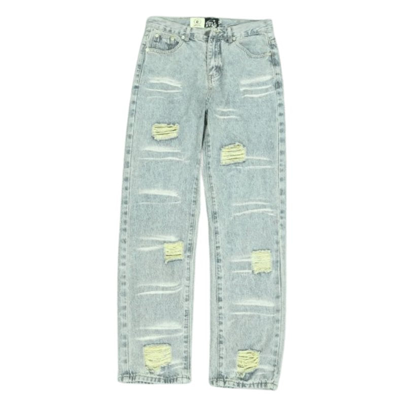 Calça Hellstar Torn Jeans Logo