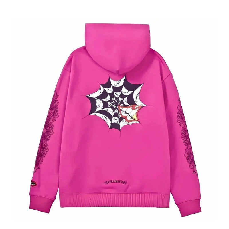Moletom Chrome Hearts x Matty Boy Spider Web Rosa