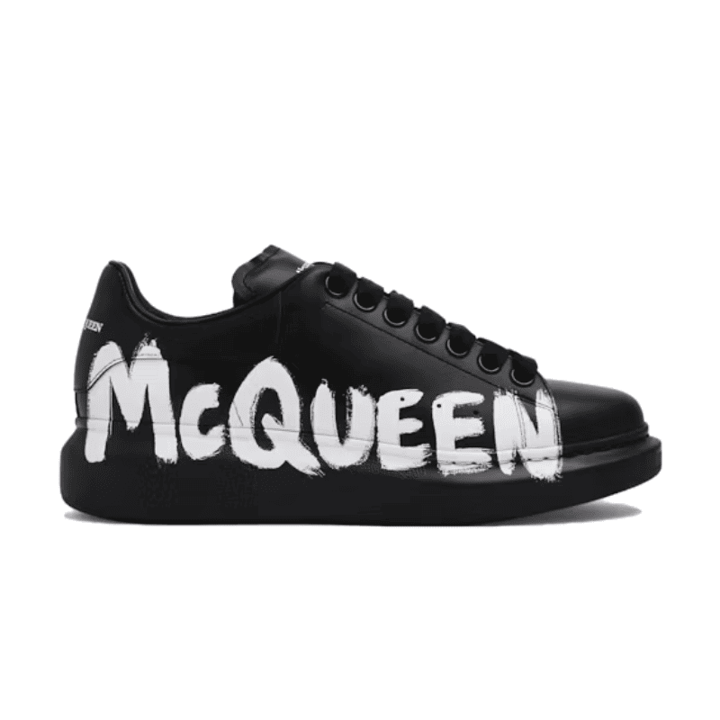 Alexander McQueen Oversized Graffiti Black White