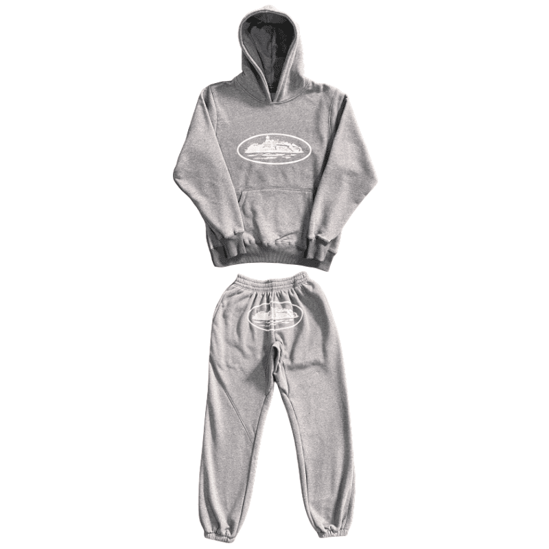 Conjunto Moletom Corteiz  RTW Cinza