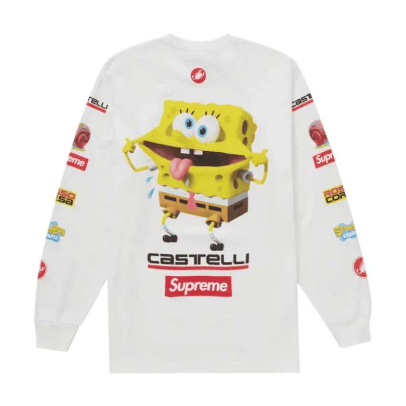 Camisa Supreme Castelli Racing x Bob Esponja Branca