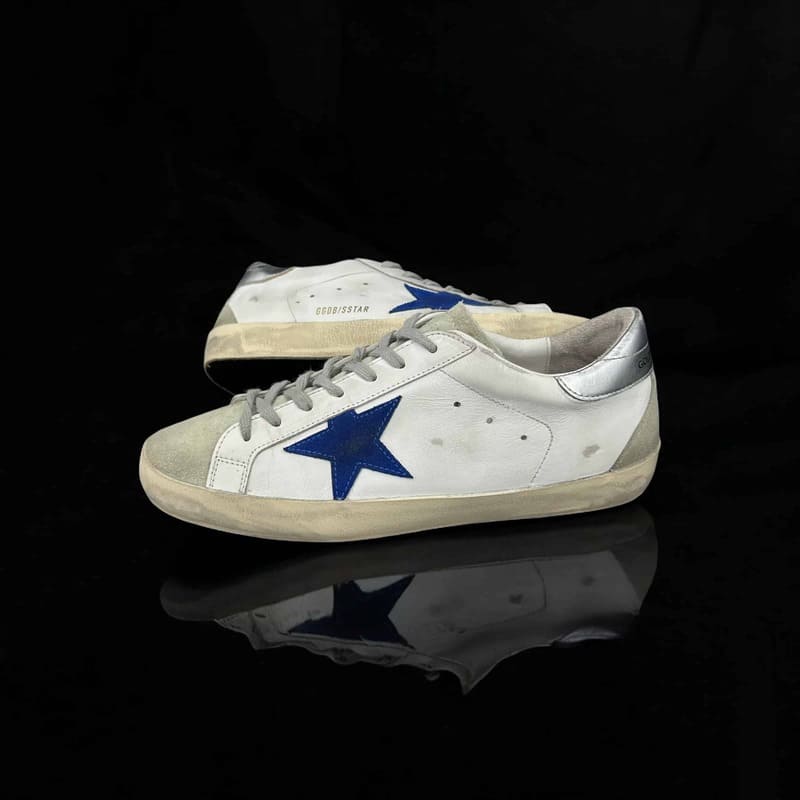 Golden Goose Super-Star White Star Blue