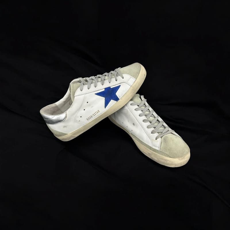 Golden Goose Super-Star White Star Blue
