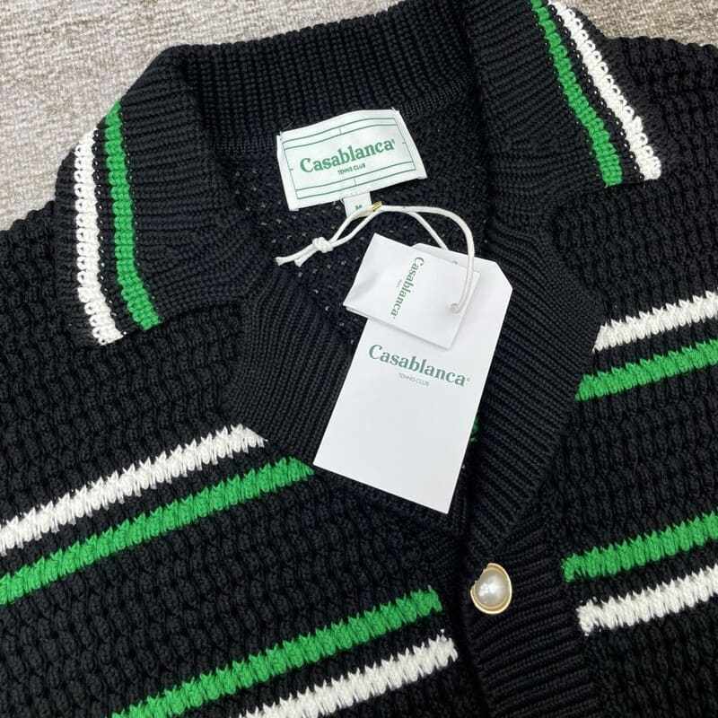 Pronta Entraga - Conjunto Casablanca Crochê Preto e Verde