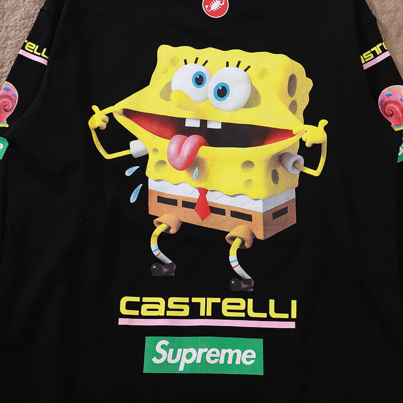 Camisa Supreme Castelli Racing x Bob Esponja Preta