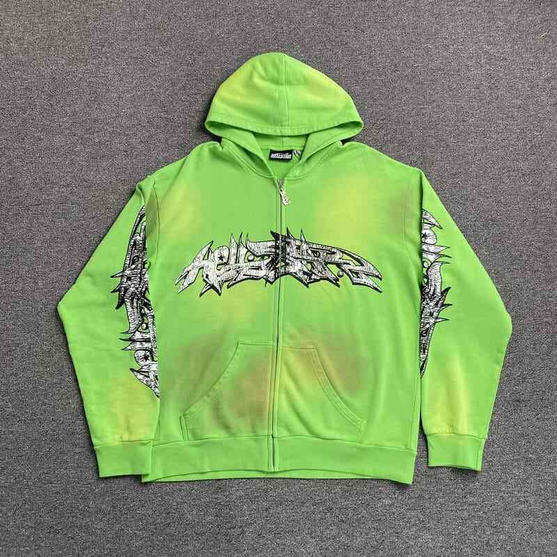 Moletom Hellstar Graffiti Zip-Up Green